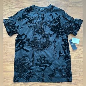 Men's Black Dragon Graphic Shirt